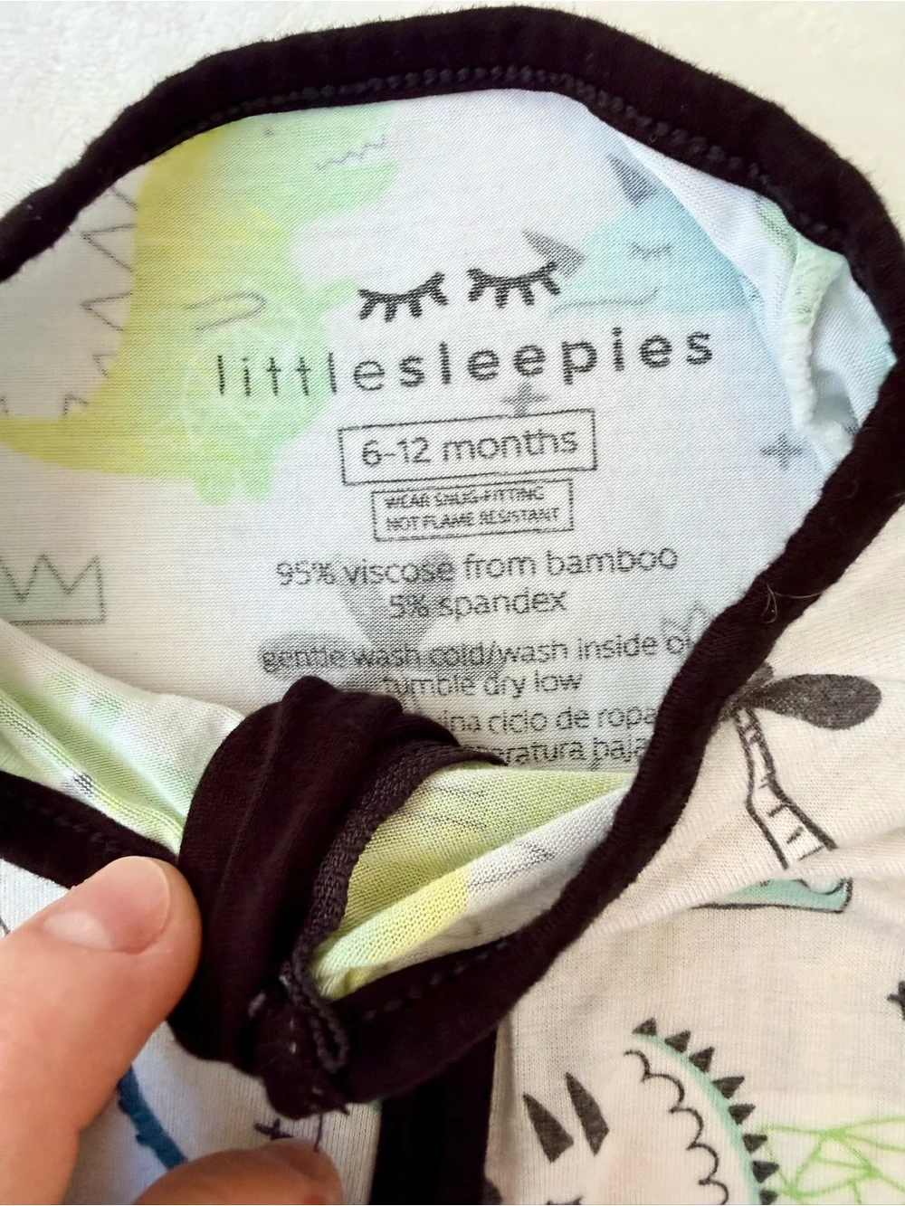 Little Sleepies OG Dino’s Zippie (size 6-12M)